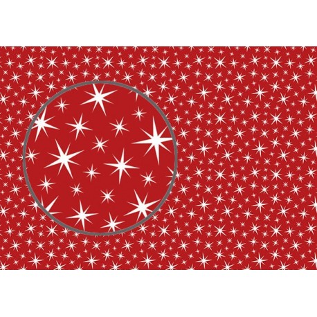 Декупажная карта Зимние звездочки ( красный)