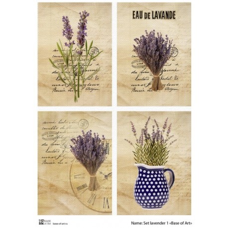 Декупажная карта Set lavender 1