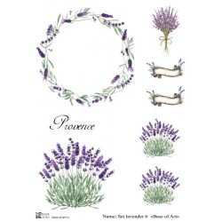 Декупажная карта Set lavender 6