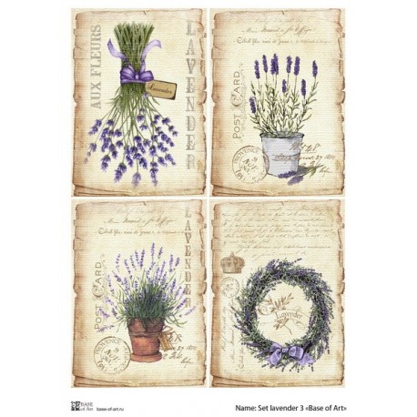 Декупажная карта Set lavender 3