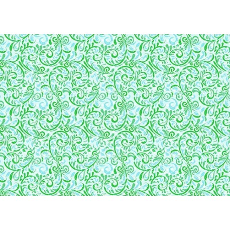 декупажная карта Морозный узор фон зеленый