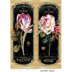 Рисовая бумага Тюльпан и роза