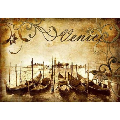 Декупажная карта Венеция
