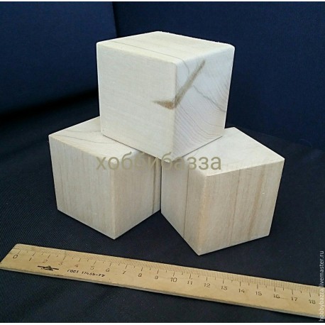 Деревянный кубик 6*6*6 см. Материал кубика- липа
