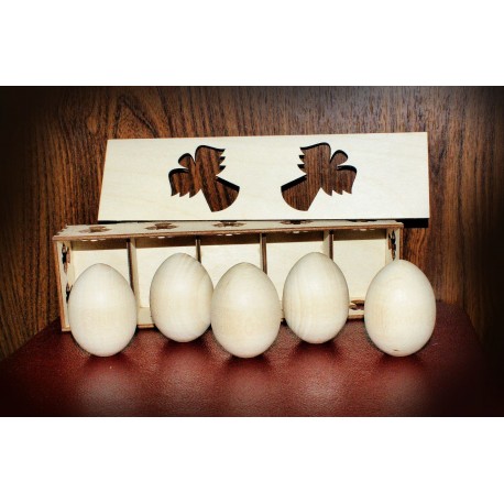 Набор из пяти деревянных яиц для декупажа