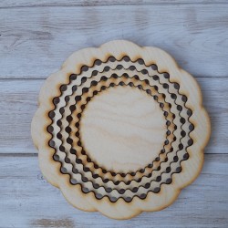 Деревянная тарелка из фанеры, заготовка для творчества