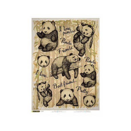 Рисовая бумага Мягкие панды