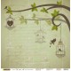 бумага для скрапбукинга "На крыльях любви" дерево в зеленом