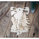 Набор деревянных заготовок новогодний Колокольчик со снегурочкой