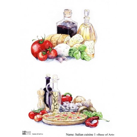 Декупажная карта Italian cuisine 1 Base of art