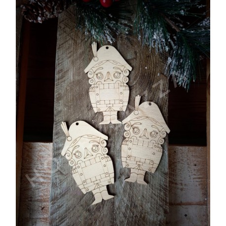 Деревянная подвеска новогодняя Щелкунчик (новый), купить